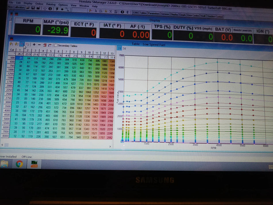 Start up calibration (Hondata S300, AEM V1,V2,Infinity, Flashpro, Kpro,Doctronic,Megasquirt,Ktuner, Ecuflash)