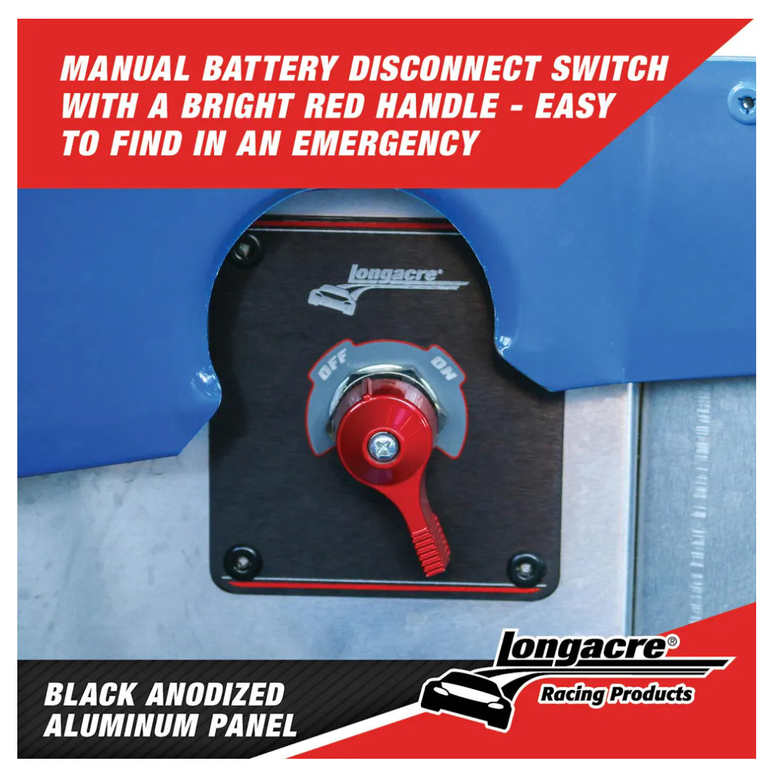 Longacre® 52-45760 Batt. Disconnect Switch, 2 Terminal, Black