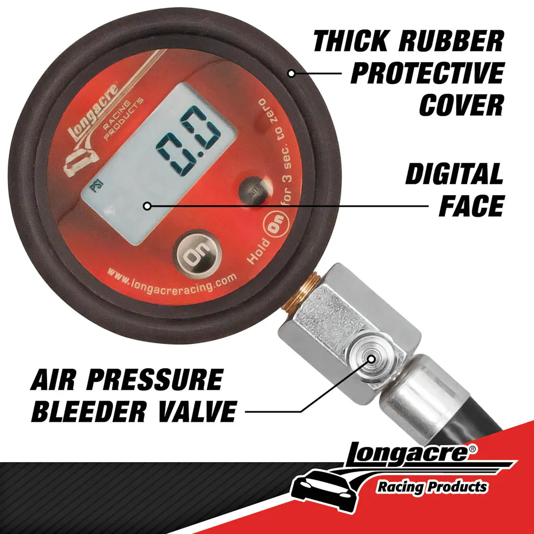 Longacre® 52-53006 Econo Digital Tire Gauge w/ Active Display