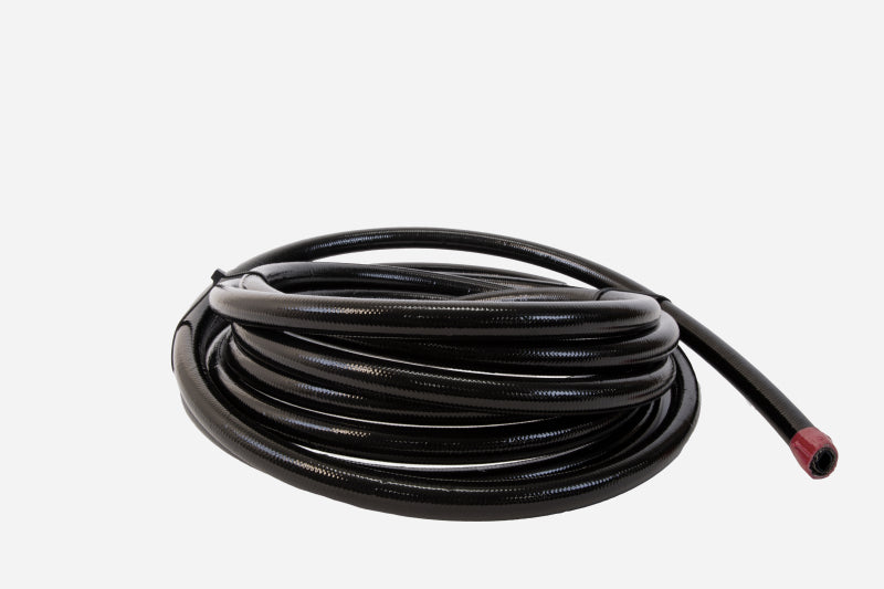 10an PTFE S/S Braided Hose 16ft Black Jacketed