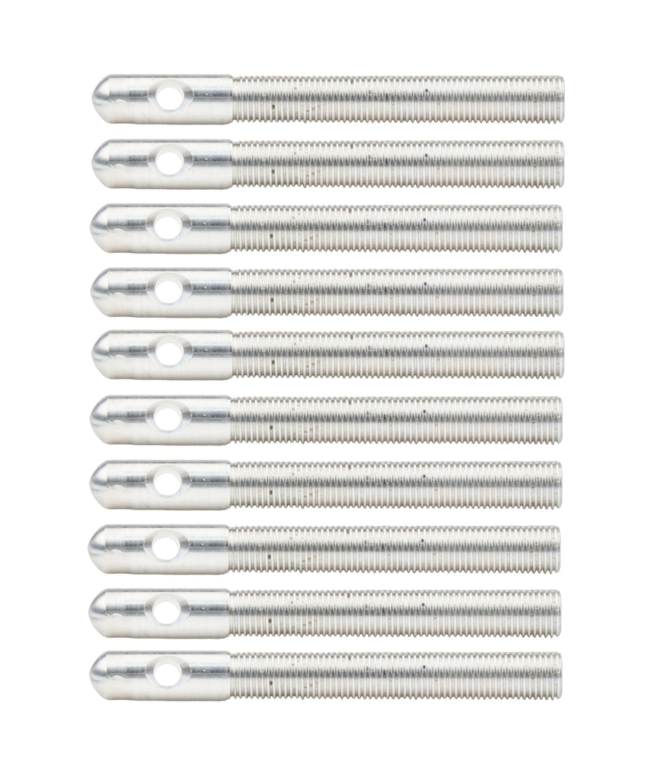 Aluminum Hood Pins 3/8in Silver 10pk