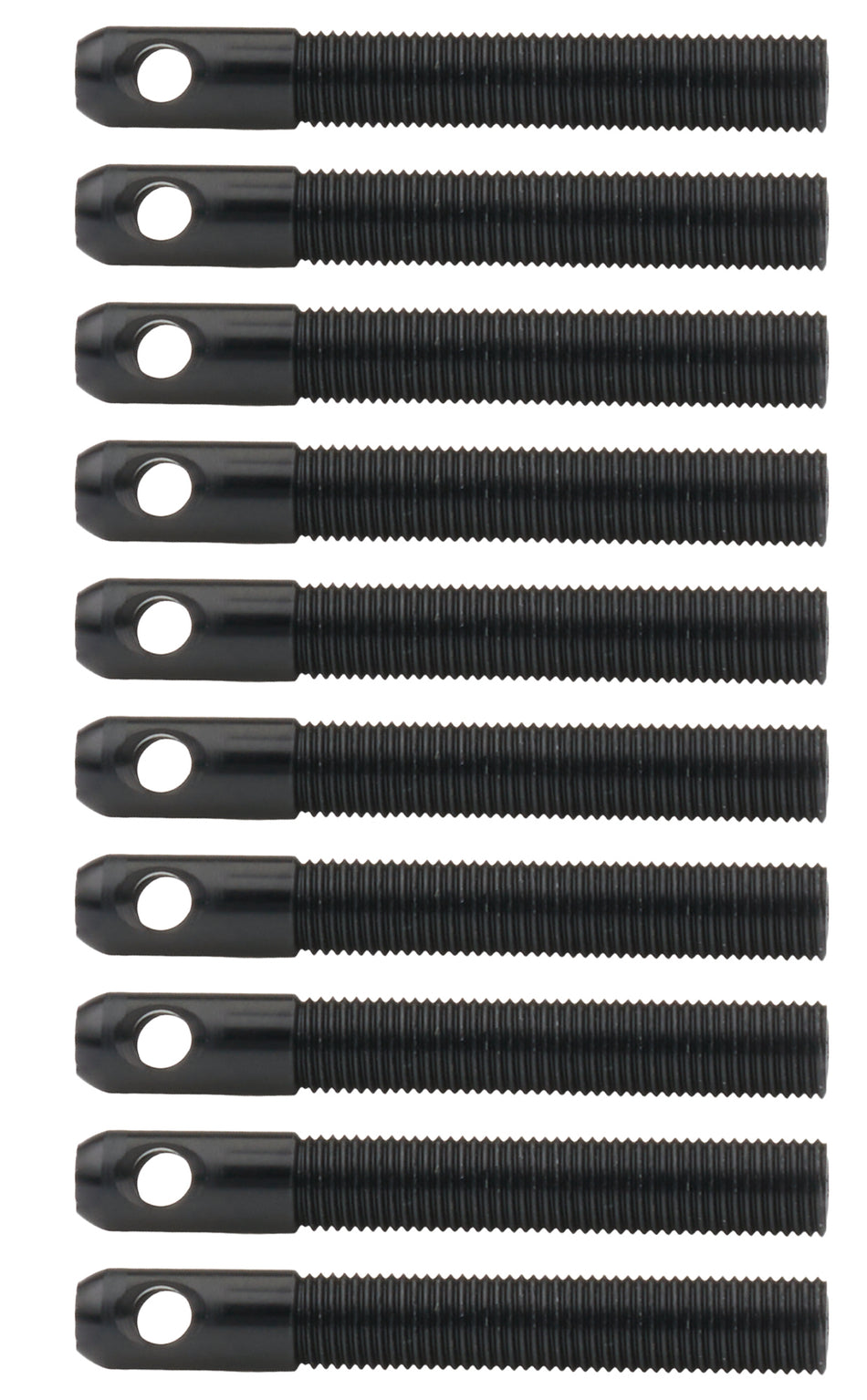 L/W Aluminum Hood Pins 3/8in Black 10pk