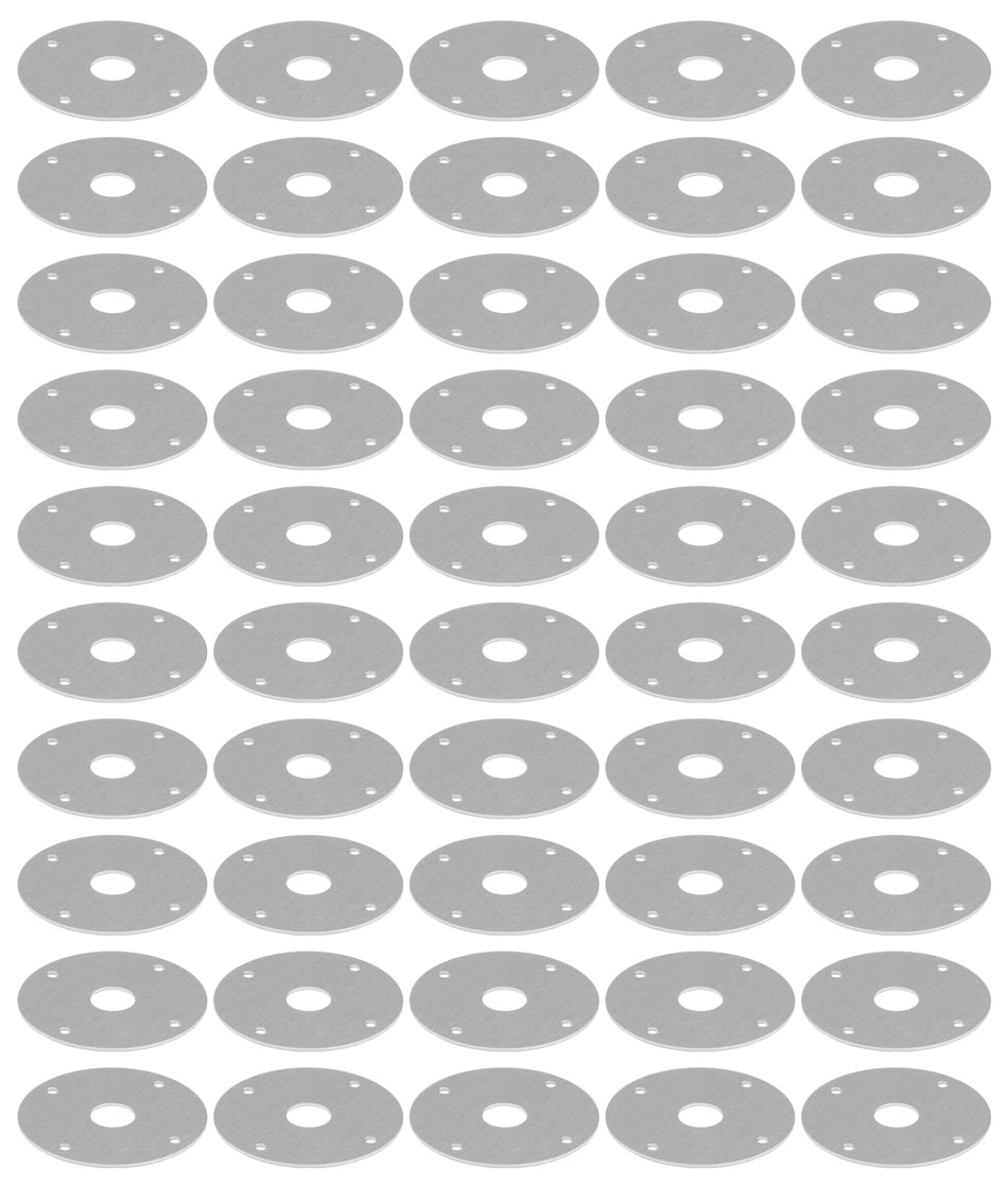 Scuff Plate Alum 1/2in Hole 50pk