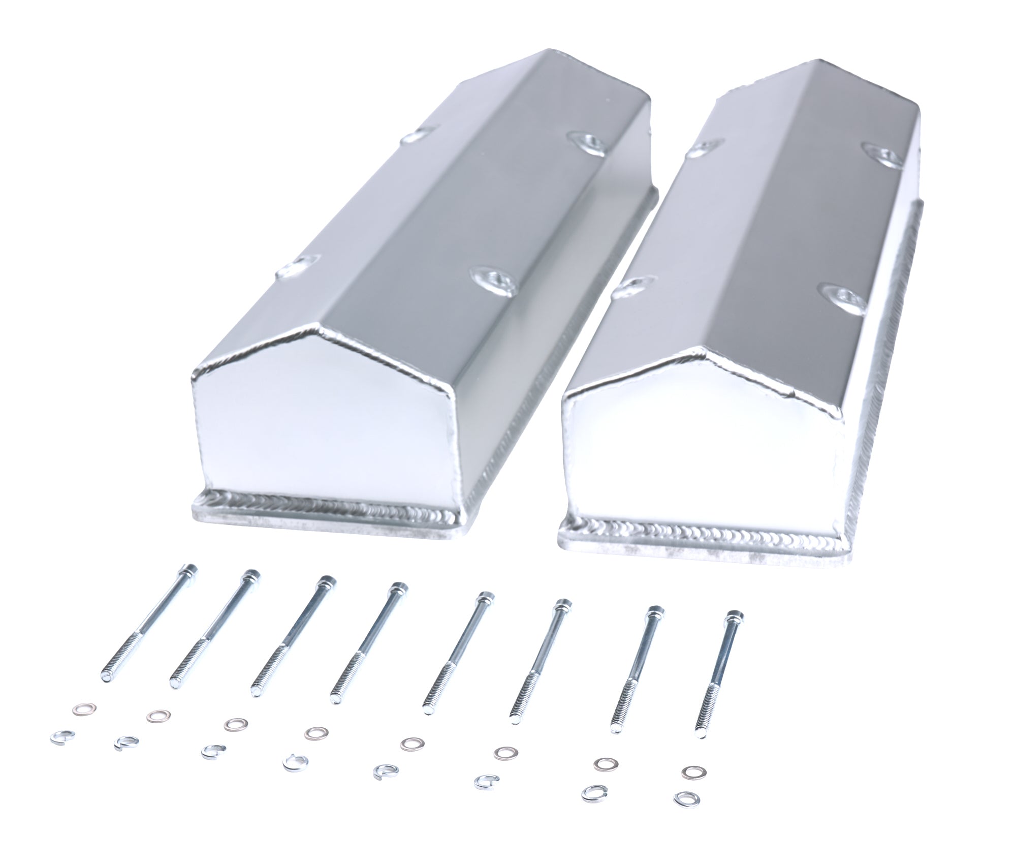 Valve Covers SBC Fab Aluminum w/o Tubes