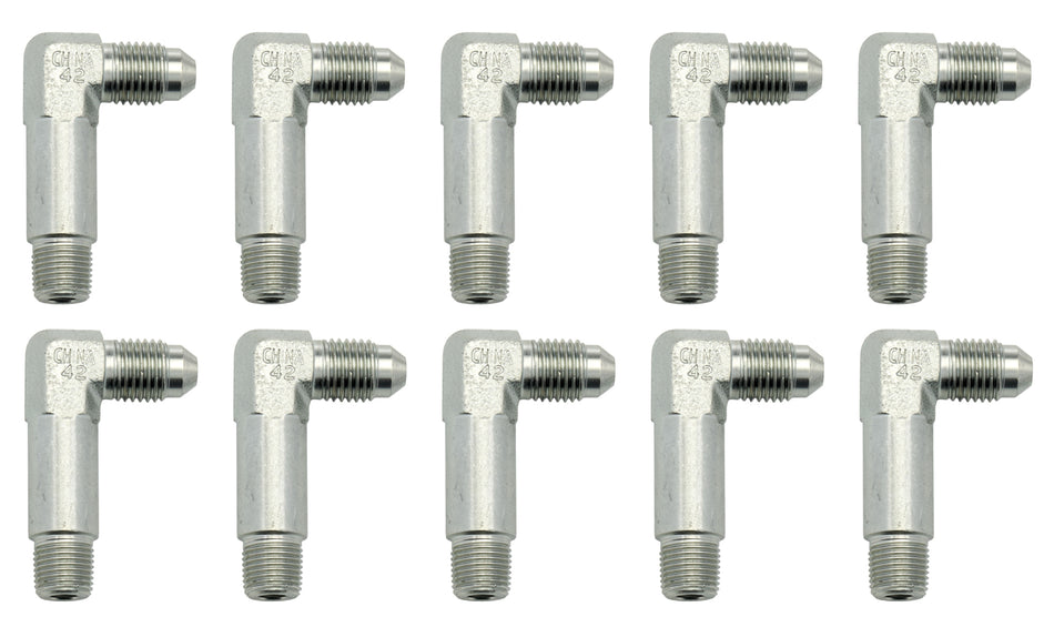 Adapter Fitting Tall -4 to 1/8 NPT 90 Deg 10p