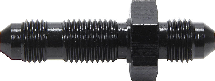 Straight Bulkhead -4 Black 10pk