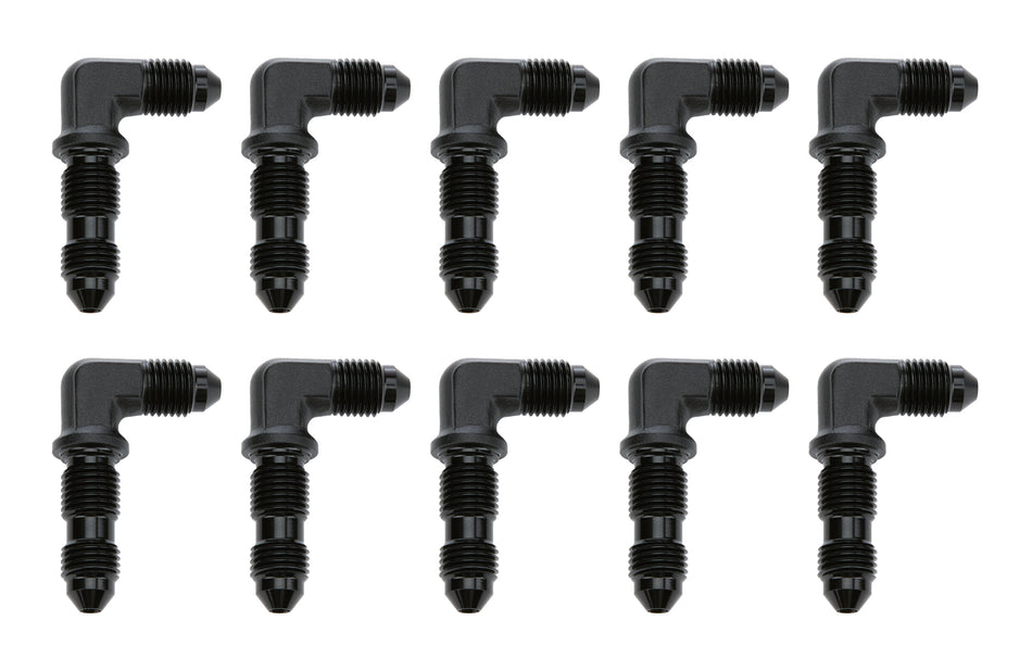 90 Degree Bulkhead -3 Black 10pk
