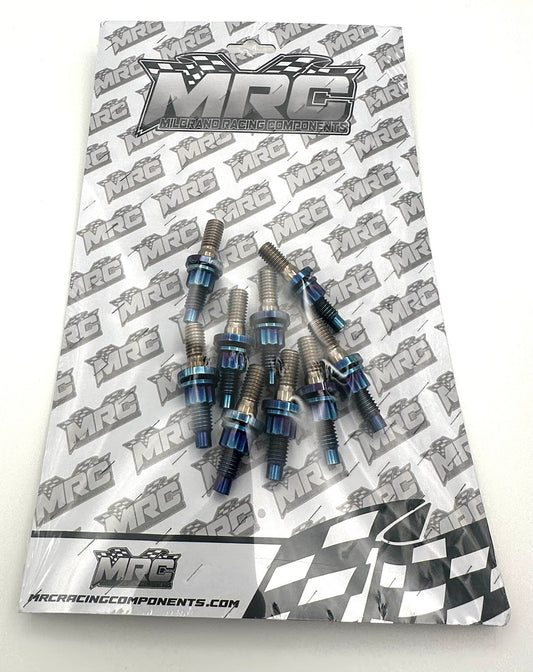 Honda B,D,F,H,J Series/Chevy Ecotec 45mm Burnt Blue Titanium Exhaust/Intake Stud Kit