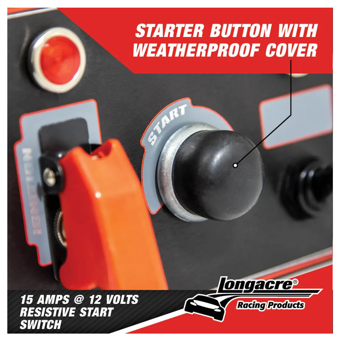 Longacre® 52-44869 Alum. Flip-Up Ignition Switch Panel, Black