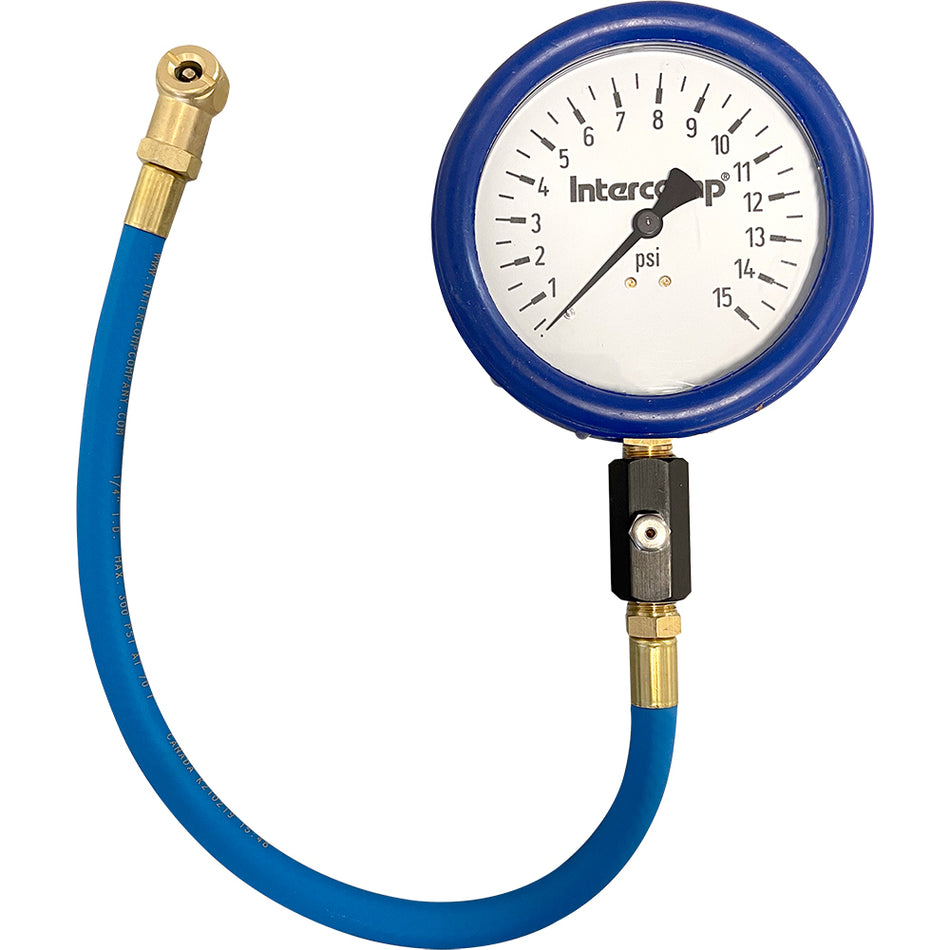 Air Gauge 15 x 1/2 psi 4in Glow Dial