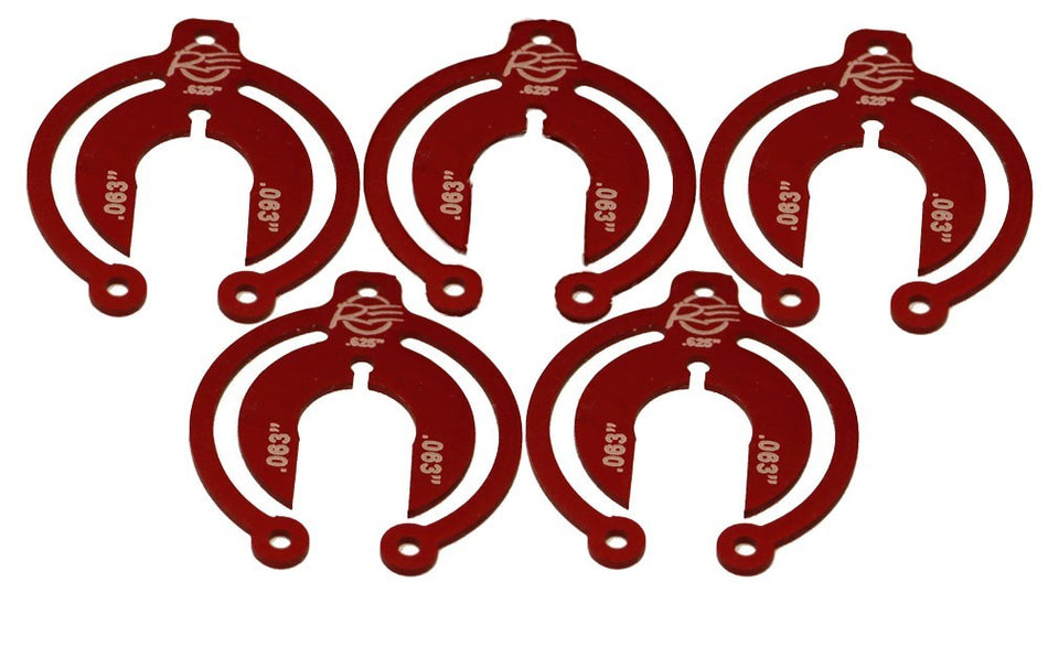 Alum Packer 16mm 1/16in Thick - 5 Pack