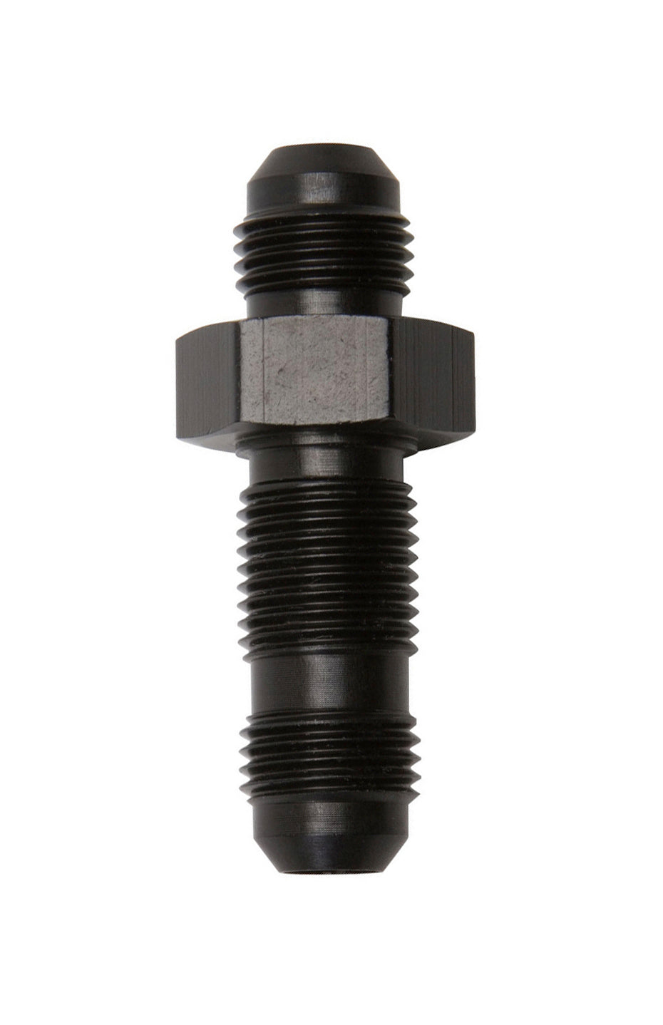 8AN Str Bulkhead Black