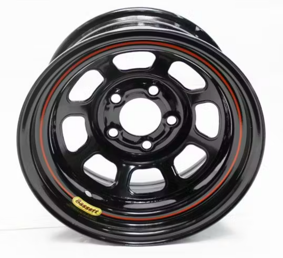 5X100MM Bassett Wheels 7 Inch Width (ALL Diameters, Backspacing's) Black, Silver, Chrome