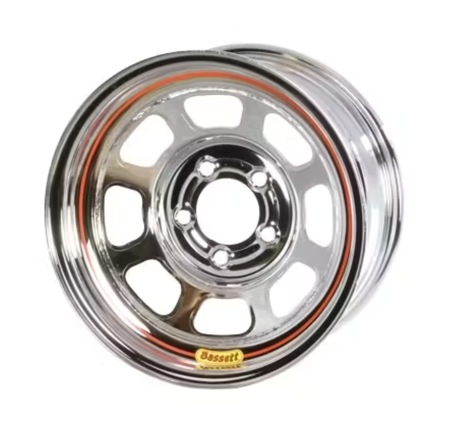 5x114.3MM / 5x4.5 Bassett Wheels 7 Inch Width (ALL Diameters, Backspacing's) Black, Silver, Chrome (Copy)