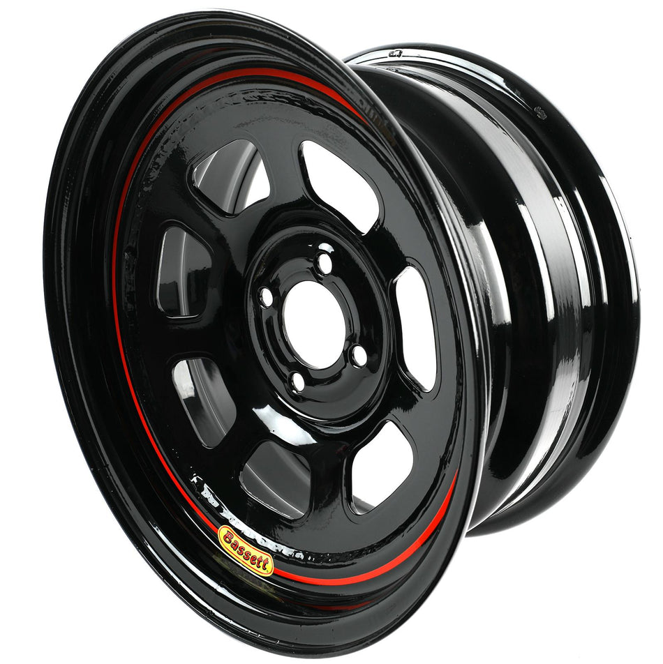Basset Racing  Black Powder coated Wheel 15x7, 4x100mm, 4"BS