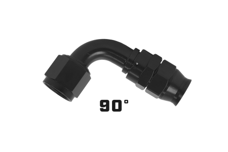 6an 90-Degree PTFE Hose Black