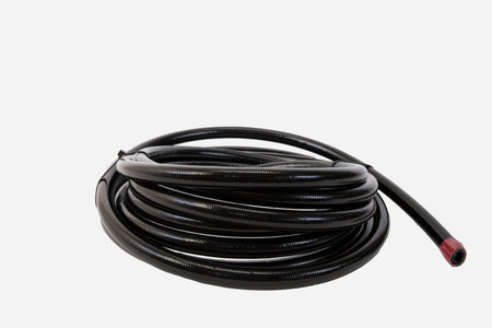 8an PTFE S/S Braided Hose 20ft Black Jacketed
