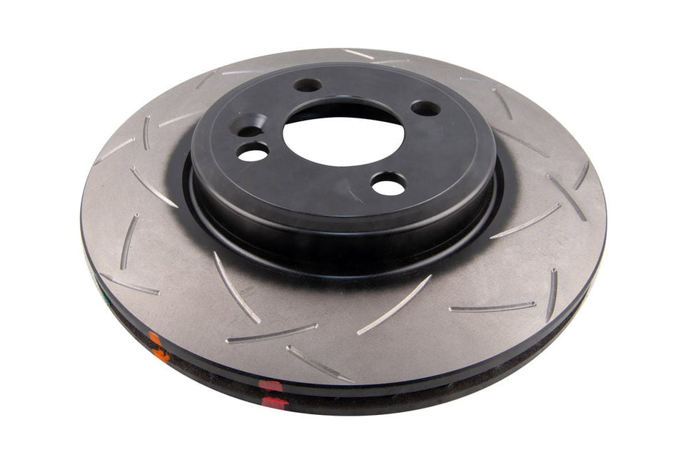 DBA DBA42526S - 07 Mini Cooper Base 4x100mm Slotted 4000 Series T3 Black Brake Rotor with Kangaroo Paw Vanes, Sold Individually